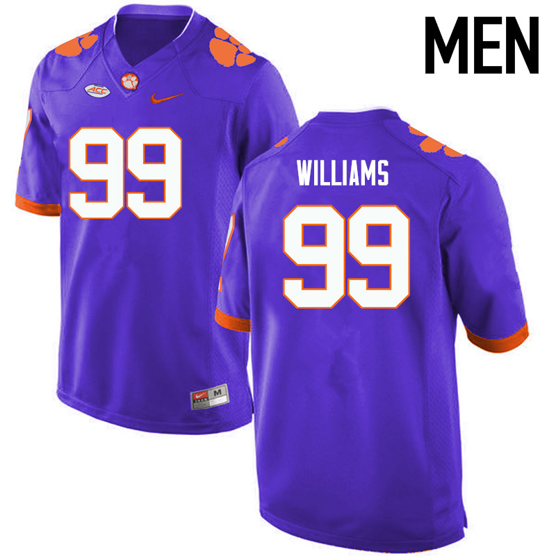 Men Clemson Tigers #99 DeShawn Williams College Football Jerseys-Purple